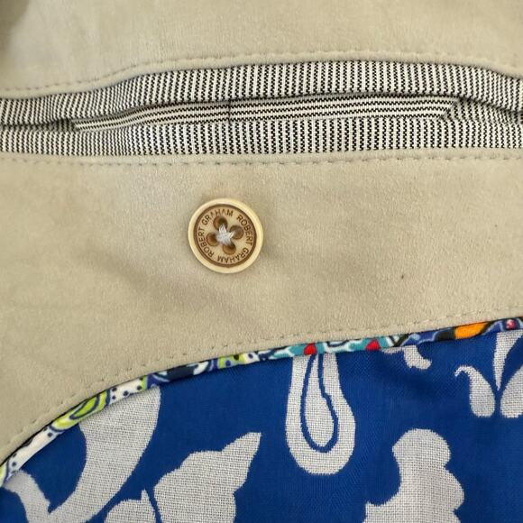 Robert Graham Casual Cream Suede Sport Coat Blazer Jacket Size 40 - Picture 16 of 16